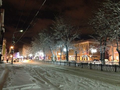 Бульвар Радищева после снегопада