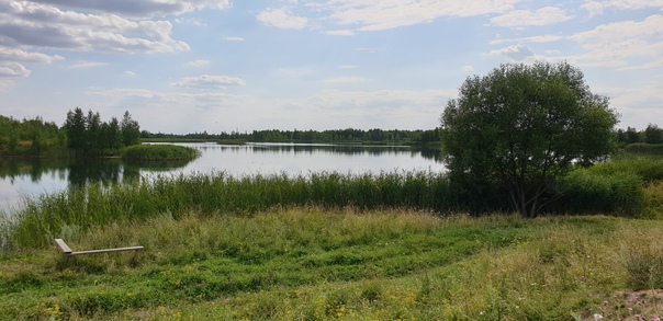 Тульская область, На Белоозере, В этом районе находится каскад водомов, бывших карьеров (на фото одно из них), 2020 год